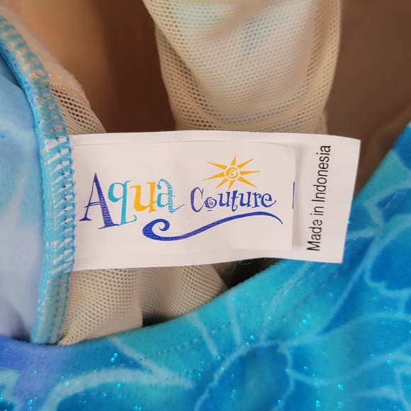 Aqua Culture Vintage Summer Pool Beach Swimwear One Piece Swuimsuit Size 6 NWT - Picture 6 of 9